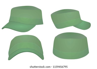Military cap template. vector illustration 