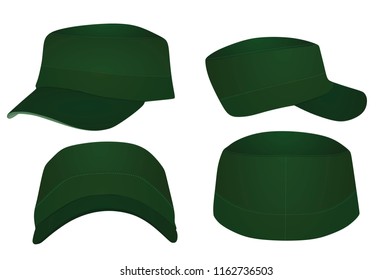 Military cap template. vector illustration 