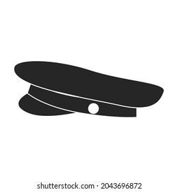 Military cap vector icon.Black vector icon isolated on white background military cap.