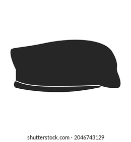 Military cap vector icon.Black vector icon isolated on white background military cap.