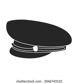 Military cap vector icon.Black vector icon isolated on white background military cap.