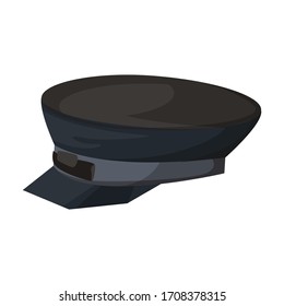 Military cap vector icon.Cartoon vector icon isolated on white background military cap.