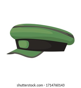 Military cap vector icon.Cartoon vector icon isolated on white background military cap.