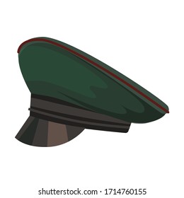 Military cap vector icon.Cartoon vector icon isolated on white background military cap.