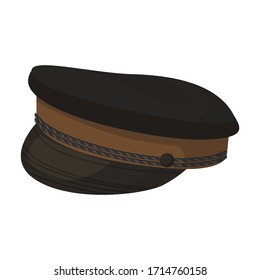 Military cap vector icon.Cartoon vector icon isolated on white background military cap.