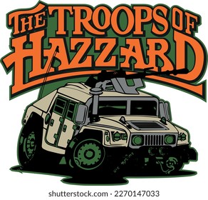 military car with fire and flames vector illustration art