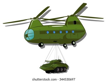 military cargo transport. vector illustration 2