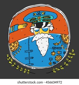 Military Character Vector illustration 
