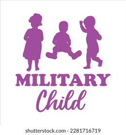 Military Child, Purple up for military kids dandelion flower vector cancer awareness Month of the Military Child typography t-shirt design veterans shirt