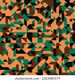 Fondo abstracto del patrón geométrico de color militar