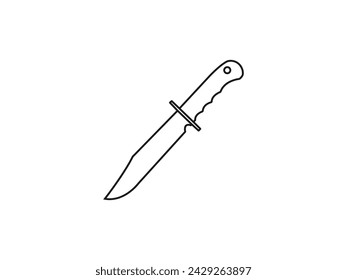 icono de cuchillo de combate militar. elemento de icono de arma para el concepto móvil y aplicaciones web. icono de cuchillo de combate se puede utilizar para la web y el móvil. Símbolo de armas de filo. Aislado sobre fondo blanco. EPS 10.