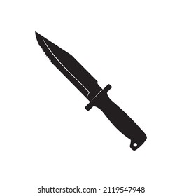 Militärisches Kampfmesser. Vektorbild
