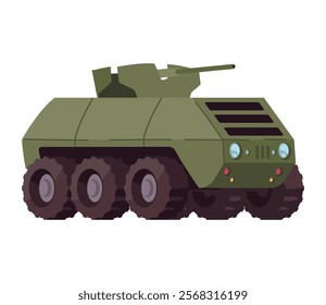 military combat vehicle isolated icon