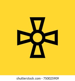 military cross line vector icon