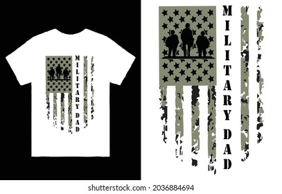 Military Dad T-Shirt Vector Design