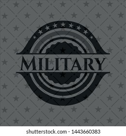 Military dark icon or emblem. Vector Illustration. Detailed.
