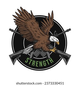 military design with eagle mascot