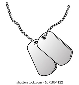 Military Dog Tags Vector Illustration