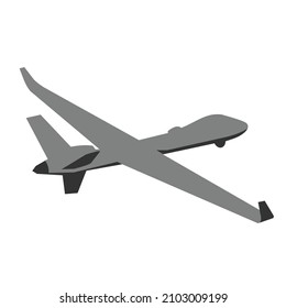 Military Drone Flying Vector Design