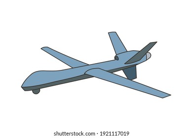 military drone flying vector graphic design