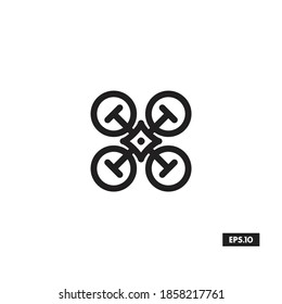 Icono de drones militares. Plantilla de vector drones de combate