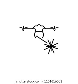 military drone icon. Element of drones for mobile concept and web apps illustration. Thin line icon for website design and development, app development. Premium icon