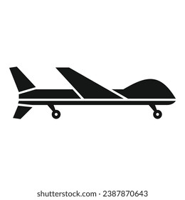 Military drone icon simple vector. AI spy video control. Land map vehicle