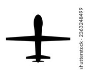 military drone icon vector aircraft for intelligence and attack for graphic design, logo, website, social media, mobile app, UI illustration