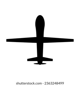 military drone icon vector aircraft for intelligence and attack for graphic design, logo, website, social media, mobile app, UI illustration