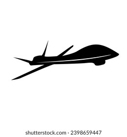 military drone silhouette design. helicopter sign and symbol.