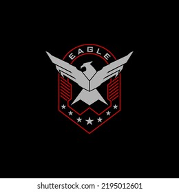 military eagle badge logo design emblem template