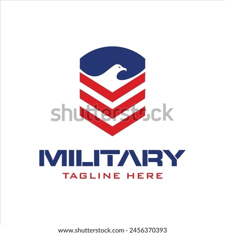 military eagle logo design shield design template, emblem logo for military, design inspiration, vector