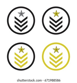 Military emblem icon image, vector illustration design