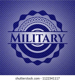 Military emblem with jean high quality background