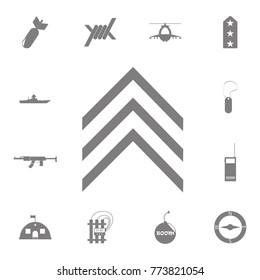 Military emblem rank icon. Set of military elements icon. Quality graphic design collection army icons for websites, web design, mobile app on white background