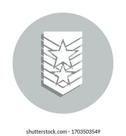 military epaulettes badge icon. Simple glyph, flat vector of army icons for ui and ux, website or mobile application