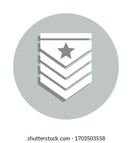 military epaulettes badge icon. Simple glyph, flat vector of army icons for ui and ux, website or mobile application