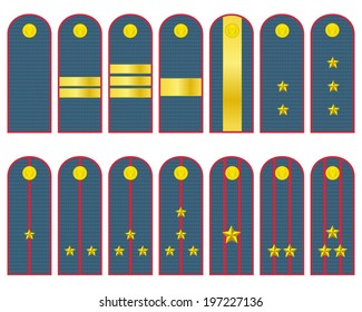 military epaulettes vector military ranks