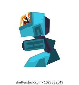 Military exoskeleton controlled by man, futuristic mechanism technology concept vector Illustration on a white background