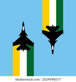 military fighter jet air show vector