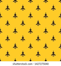 Military fighter jet pattern seamless vector repeat geometric yellow for any design