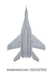 Military fighter jet polygonal. Vector art illustration of polygonal airplane. Modern war aircraft. Supersonic speed. 3D..