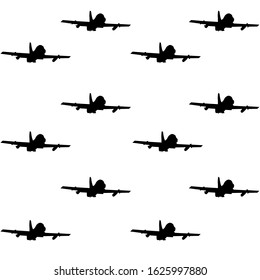 Military fighter jet seamless pattern