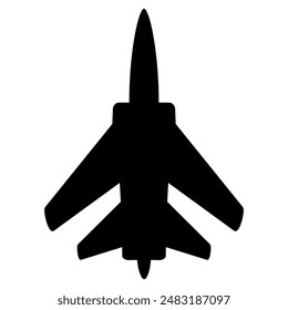 Military fighter jet. Vector image