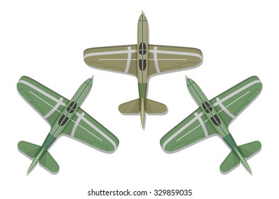 Military Fighter Planes Top View