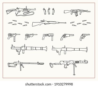 Military firearm weapons - army 
