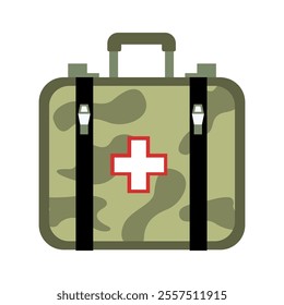 Military Firstaid Vector Isometric. Good for for Military Theme.