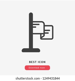 military flag icon vector. Flag symbol.