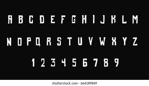 Military Font - White Vector Font