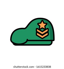 military force green beret isolated icon vector illustration design